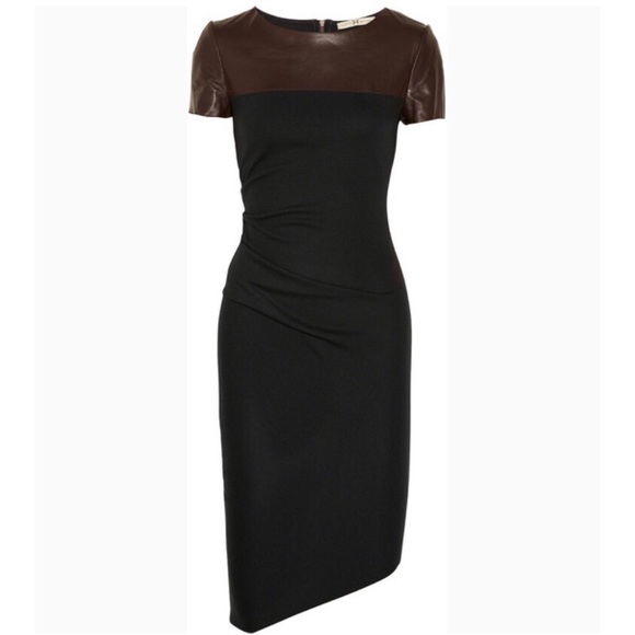 Halston Heritage Dresses & Skirts - {Halston Heritage} brown leather black 100% wool